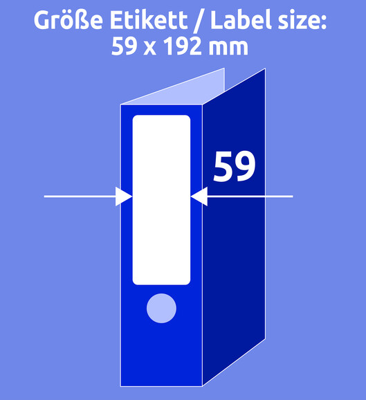 Etiketten Ordnerrücken ZWF A4 192 x 59 mm weiss, Art.-Nr. L6061-100 - Paterno B2B-Shop
