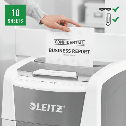 Aktenvernichter Leitz IQ Autofeed 300 P4, Art.-Nr. 8015-00-00 - Paterno B2B-Shop