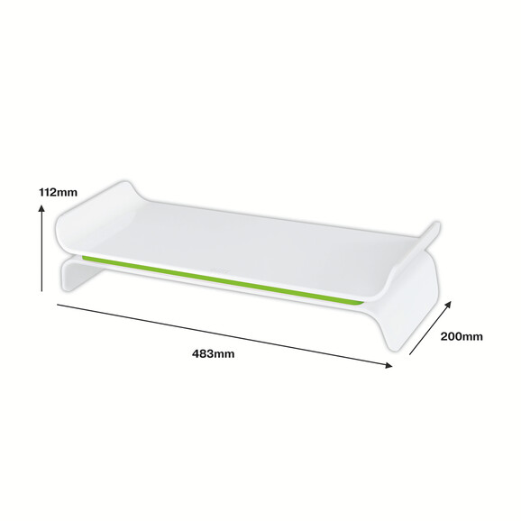 Monitorständer Leitz Ergo WOW weiss-grün, Art.-Nr. 6504-00-WSGN - Paterno B2B-Shop