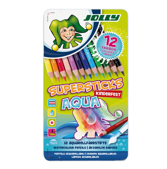Farbstifte Jolly SUPERSTICKS AQUA 12er Metalletui, Art.-Nr. 3001-0001 - Paterno B2B-Shop Farbstifte Jolly SUPERSTICKS AQUA 12er Metalletui, Art.-Nr. 3001-0001 - Paterno B2B-Shop