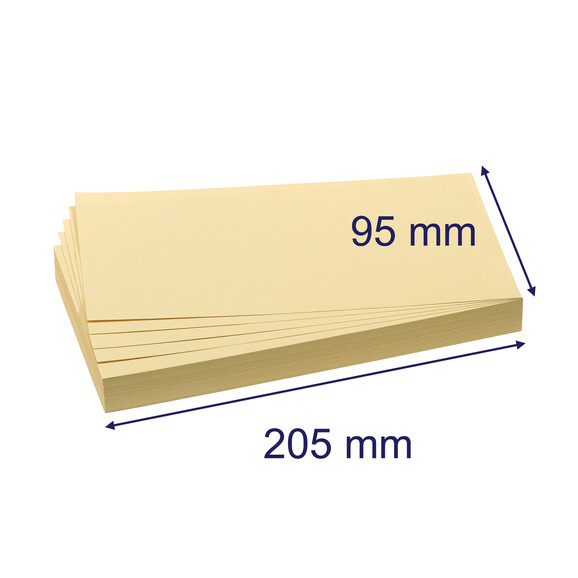 Moderationskarten Franken 9,5x20,5cm Rechteck gelb, Art.-Nr. UMZ1020-GE - Paterno B2B-Shop