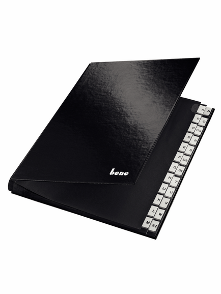 Pultordner Bene A4 A-Z schwarz, Art.-Nr. 085214-SW - Paterno B2B-Shop