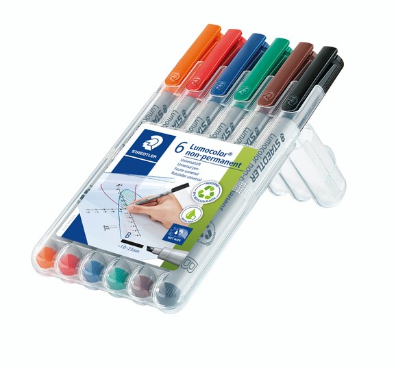 Folienschreiber Staedtler LC B WL WP6, Art.-Nr. 312WP6 - Paterno B2B-Shop