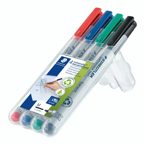 Folienschreiber Staedtler LC M WL WP4, Art.-Nr. 315WP4 - Paterno B2B-Shop