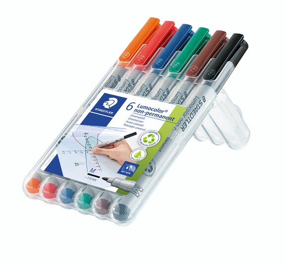 Folienschreiber Staedtler LC M WL WP6, Art.-Nr. 315WP6 - Paterno B2B-Shop