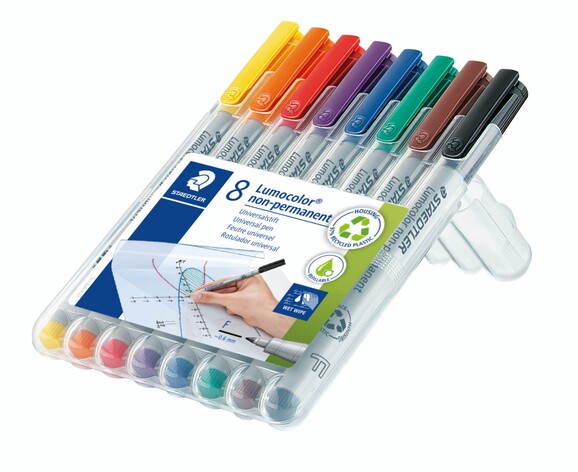 Folienschreiber Staedtler LC F WL WP8, Art.-Nr. 316WP8 - Paterno B2B-Shop