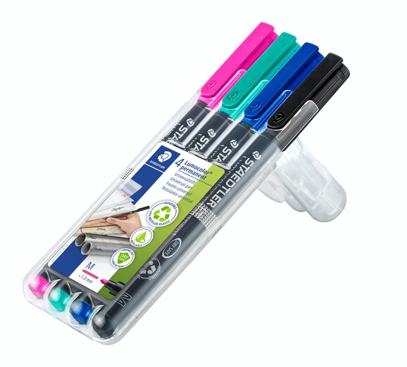 Folienschreiber Staedtler LC M WF WP4, Art.-Nr. 317WP4 - Paterno B2B-Shop