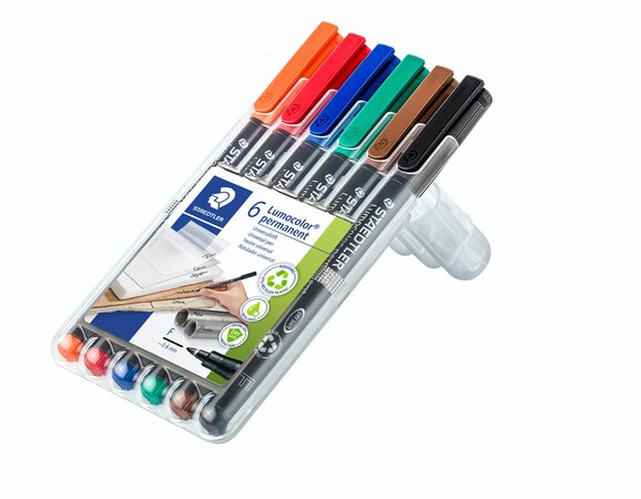 Folienschreiber Staedtler LC F WF WP6, Art.-Nr. 318WP6 - Paterno B2B-Shop
