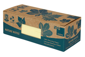 Haftnotizen info notes Recyclingbox 50x40 mm gelb, Art.-Nr. 5653-11BOX - Paterno B2B-Shop