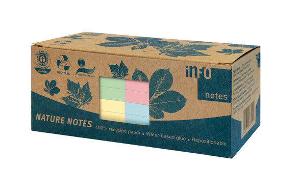 Haftnotizen info notes Recyclingbox 75x75 mm sortiert, Art.-Nr. 5654-88BOX - Paterno B2B-Shop Haftnotizen info notes Recyclingbox 75x75 mm sortiert, Art.-Nr. 5654-88BOX - Paterno B2B-Shop