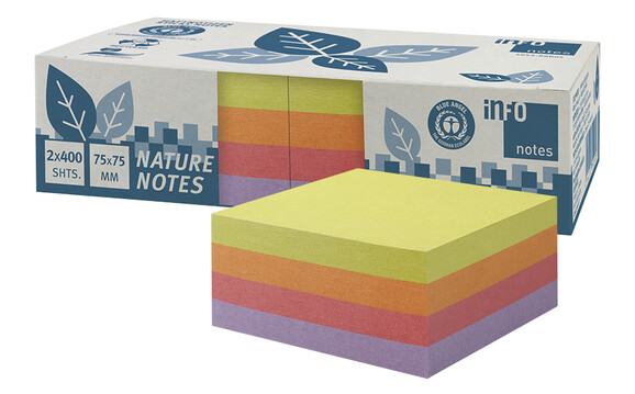 Haftnotizen info notes Recyclingbox 75x75 mm sortiert, Art.-Nr. 5654-97BOX - Paterno B2B-Shop Haftnotizen info notes Recyclingbox 75x75 mm sortiert, Art.-Nr. 5654-97BOX - Paterno B2B-Shop
