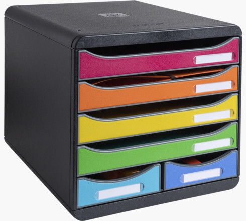 Schubladenbox Big Box Maxi schwarz mit 6 Fächern, Art.-Nr. 312798D - Paterno B2B-Shop