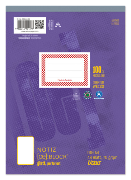 Notizblock Ursus A4 48 Blatt 70g/qm glatt, Art.-Nr. 036448-00 - Paterno B2B-Shop Notizblock Ursus A4 48 Blatt 70g/qm glatt, Art.-Nr. 036448-00 - Paterno B2B-Shop