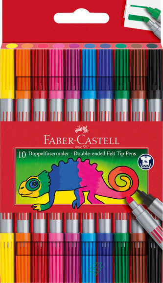 Faserschreiber Faber Castell DUO 10er Etui, Art.-Nr. 151110 - Paterno B2B-Shop Faserschreiber Faber Castell DUO 10er Etui, Art.-Nr. 151110 - Paterno B2B-Shop