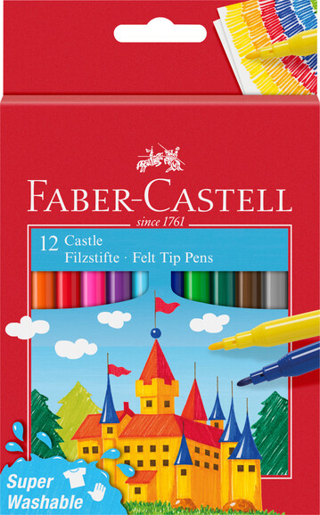 Faserschreiber Faber Castell 12er Etui, Art.-Nr. 554201 - Paterno B2B-Shop Faserschreiber Faber Castell 12er Etui, Art.-Nr. 554201 - Paterno B2B-Shop