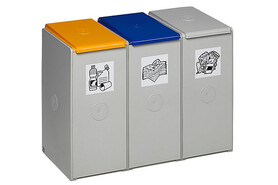 Wertstoff-Abfalltrennsystem 3-fach je 40 Liter, Art.-Nr. 38023 - Paterno B2B-Shop