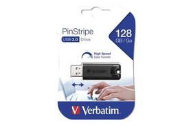 USB Stick Verbatim Pinstripe 128 GB 3.0 schwarz, Art.-Nr. 49319 - Paterno B2B-Shop