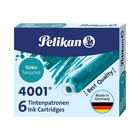 Tintenpatrone Pelikan TP/6 4001 türkis, Art.-Nr. 315000-TUE - Paterno B2B-Shop