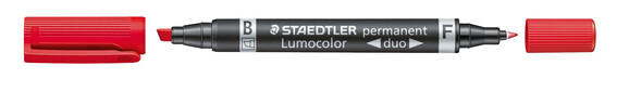 Folienschreiber Staedtler DUO 2 Rundspitzen rot, Art.-Nr. 348-RT - Paterno B2B-Shop