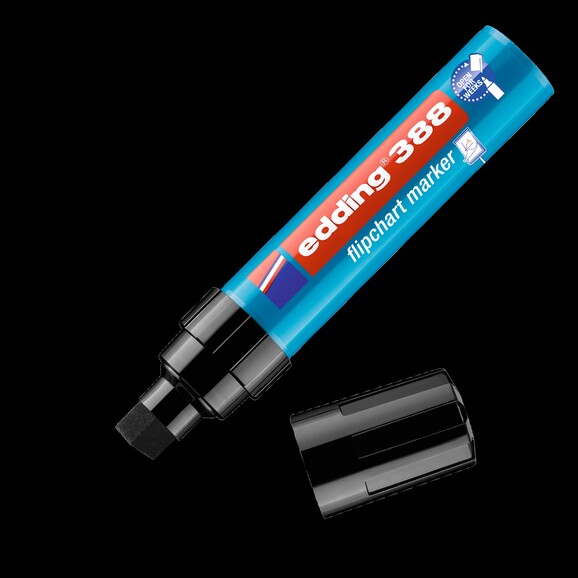 Flipchartmarker Edding 388 schwarz, Art.-Nr. 388-SW - Paterno B2B-Shop