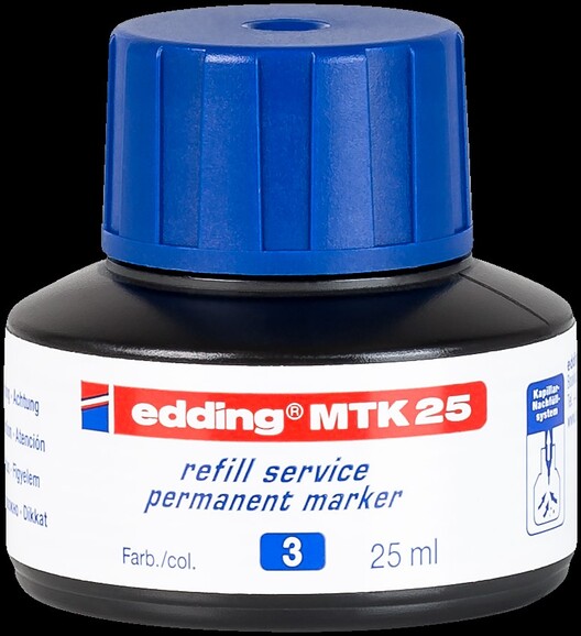 Nachfülltinte Edding MTK 25 25 ml blau, Art.-Nr. MTK25-BL - Paterno B2B-Shop Nachfülltinte Edding MTK 25 25 ml blau, Art.-Nr. MTK25-BL - Paterno B2B-Shop