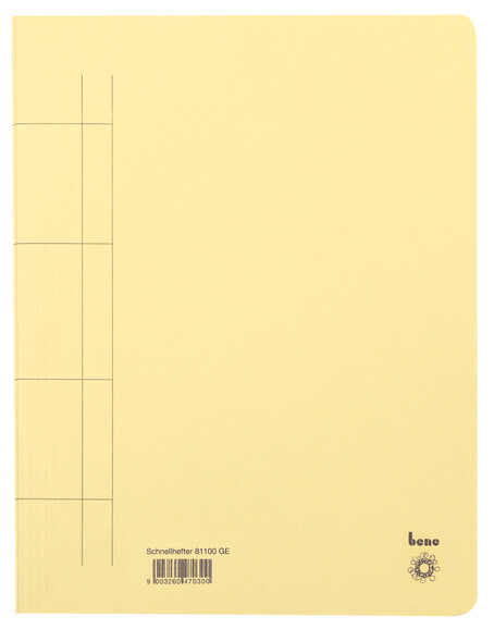Schnellhefter Bene A4 gelb, Art.-Nr. 081100-GE - Paterno B2B-Shop Schnellhefter Bene A4 gelb, Art.-Nr. 081100-GE - Paterno B2B-Shop