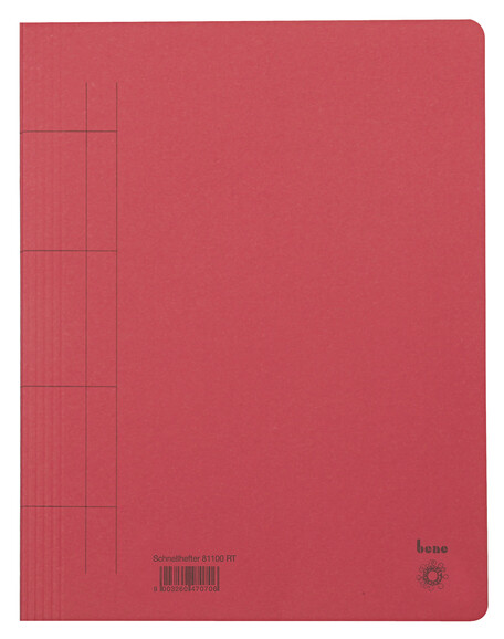 Schnellhefter Bene A4 rot, Art.-Nr. 081100-RT - Paterno B2B-Shop Schnellhefter Bene A4 rot, Art.-Nr. 081100-RT - Paterno B2B-Shop