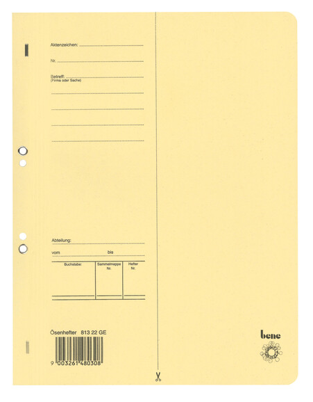 Ösenhefter Bene A4 gelb, Art.-Nr. 081322-GE - Paterno B2B-Shop