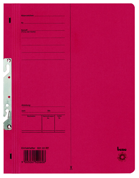 Einhakhefter Bene A4 rot, Art.-Nr. 083122-RT - Paterno B2B-Shop