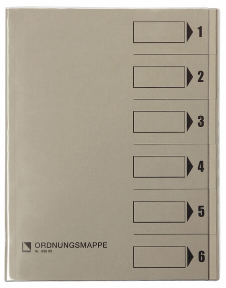 Ordnungsmappe Bene A4 6-teilig grau, Art.-Nr. 083600-GR - Paterno B2B-Shop