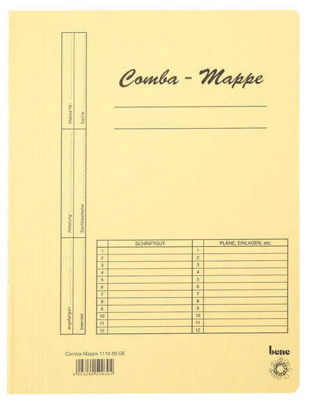 Combamappe Bene A4 gelb, Art.-Nr. 111000-GE - Paterno B2B-Shop