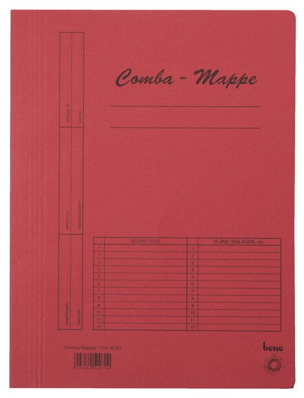 Combamappe Bene A4 rot, Art.-Nr. 111000-RT - Paterno B2B-Shop