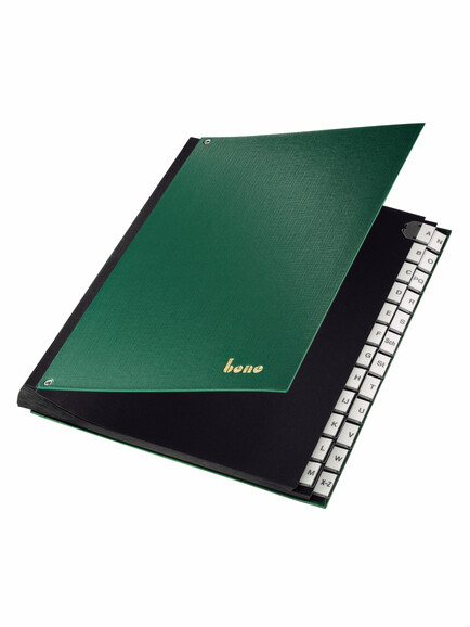 Pultordner Bene A4 A-Z grün, Art.-Nr. 75116-GN - Paterno B2B-Shop