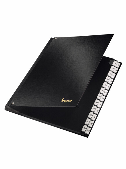 Pultordner Bene A4 A-Z schwarz, Art.-Nr. 75116-SW - Paterno B2B-Shop