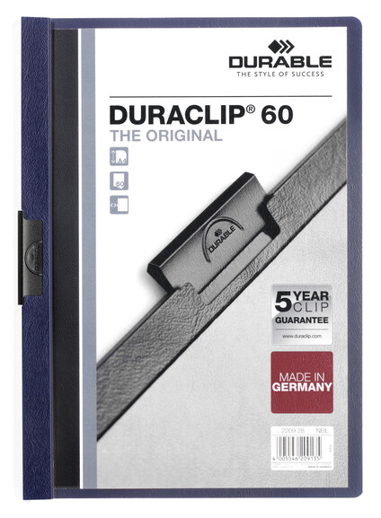 Klemmmappe Durable Duraclip A4 dunkelblau, Art.-Nr. 2209-DBL - Paterno B2B-Shop
