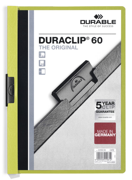 Klemmmappe Durable Duraclip A4 grün, Art.-Nr. 2209-GN - Paterno B2B-Shop