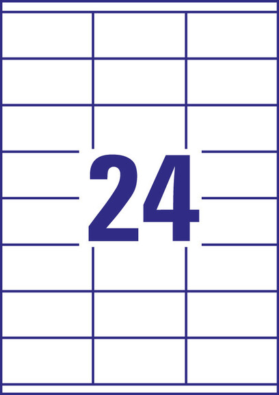 Universaletiketten A4 3422 weiss 70x35 mm, Art.-Nr. ZWF-3422 - Paterno B2B-Shop