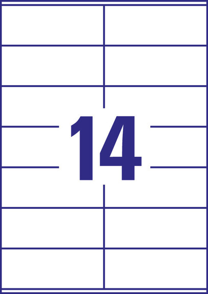 Universaletiketten A4 3477 weiss 105x41mm, Art.-Nr. ZWF-3477 - Paterno B2B-Shop
