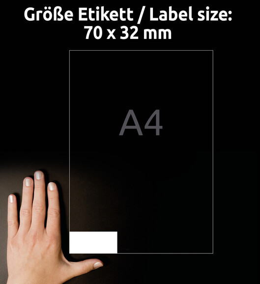 Universaletiketten A4 3479 weiss 70x32mm, Art.-Nr. ZWF-3479 - Paterno B2B-Shop