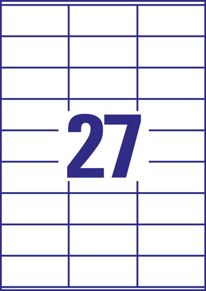 Universaletiketten A4 3479 weiss 70x32mm, Art.-Nr. ZWF-3479 - Paterno B2B-Shop