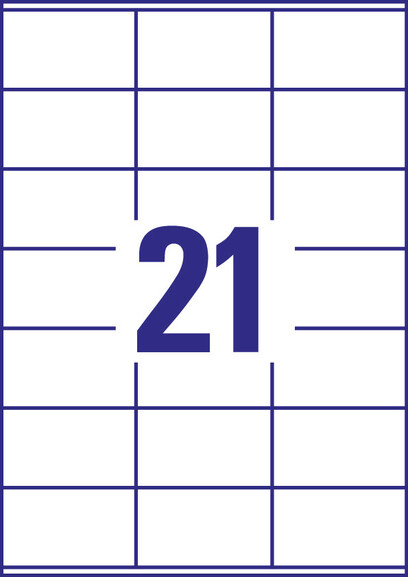 Universaletiketten A4 3481 weiss 70x41mm, Art.-Nr. ZWF-3481 - Paterno B2B-Shop