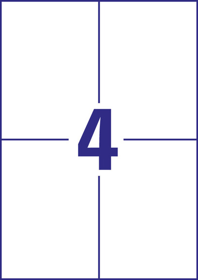 Universaletiketten A4 3483 weiss 105x148mm, Art.-Nr. ZWF-3483 - Paterno B2B-Shop