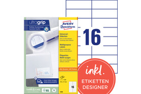 Universaletiketten A4 3484 weiss 105x37mm, Art.-Nr. ZWF-3484 - Paterno B2B-Shop