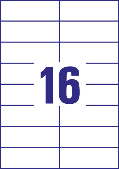 Universaletiketten A4 3484 weiss 105x37mm, Art.-Nr. ZWF-3484 - Paterno B2B-Shop