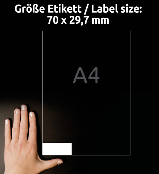 Universaletiketten A4 3489 weiss 70x29,7mm, Art.-Nr. ZWF-3489 - Paterno B2B-Shop