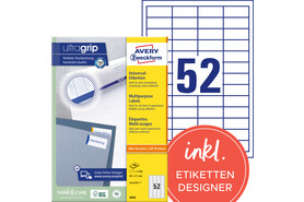 Universaletiketten A4 3650 weiss 48x21mm, Art.-Nr. ZWF-3650 - Paterno B2B-Shop