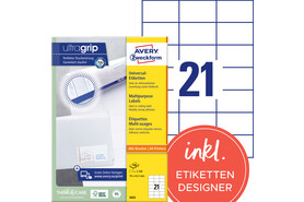 Universaletiketten A4 3652 weiss 70x42,3mm, Art.-Nr. ZWF-3652 - Paterno B2B-Shop