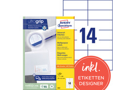 Universaletiketten A4 3653 weiss 105x42,3 mm, Art.-Nr. ZWF-3653 - Paterno B2B-Shop