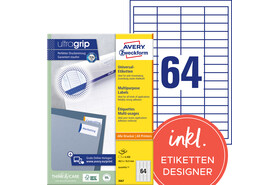 Universaletiketten A4 3667 weiss 48,5x16,9mm, Art.-Nr. ZWF-3667 - Paterno B2B-Shop