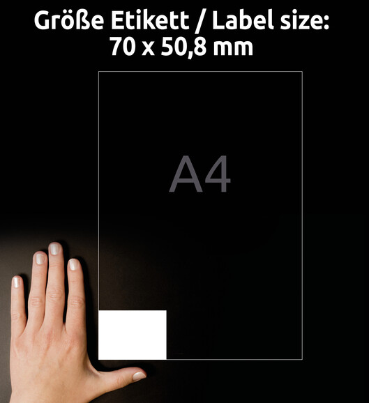 Universaletiketten A4 3669 weiss 70x50,8mm, Art.-Nr. ZWF-3669 - Paterno B2B-Shop